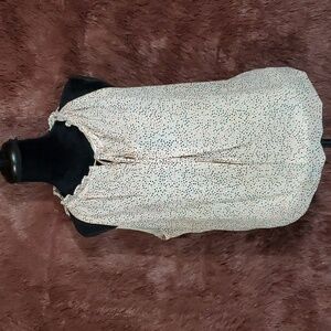 Max Studio Sleeveless Polk-a-dot Blouse